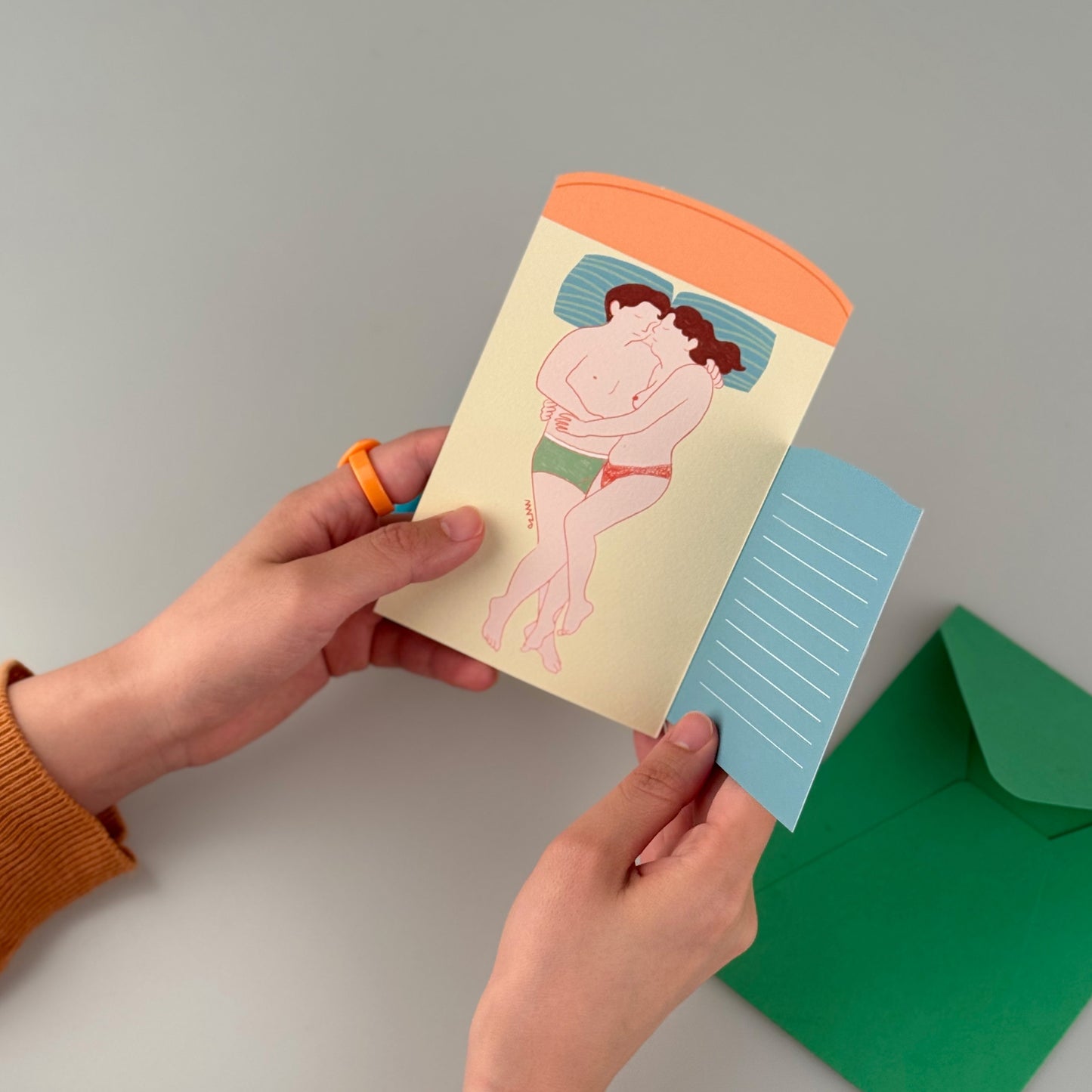 Drawing Card - It's dangerous outside the blanket!